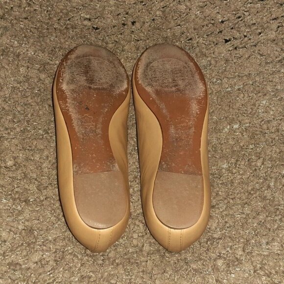 TORY BURCH-Dakota-Tan/Black Leather-Bow-Smoking Flats-Classic-Sz 5.5-Excellent - Picture 7 of 7